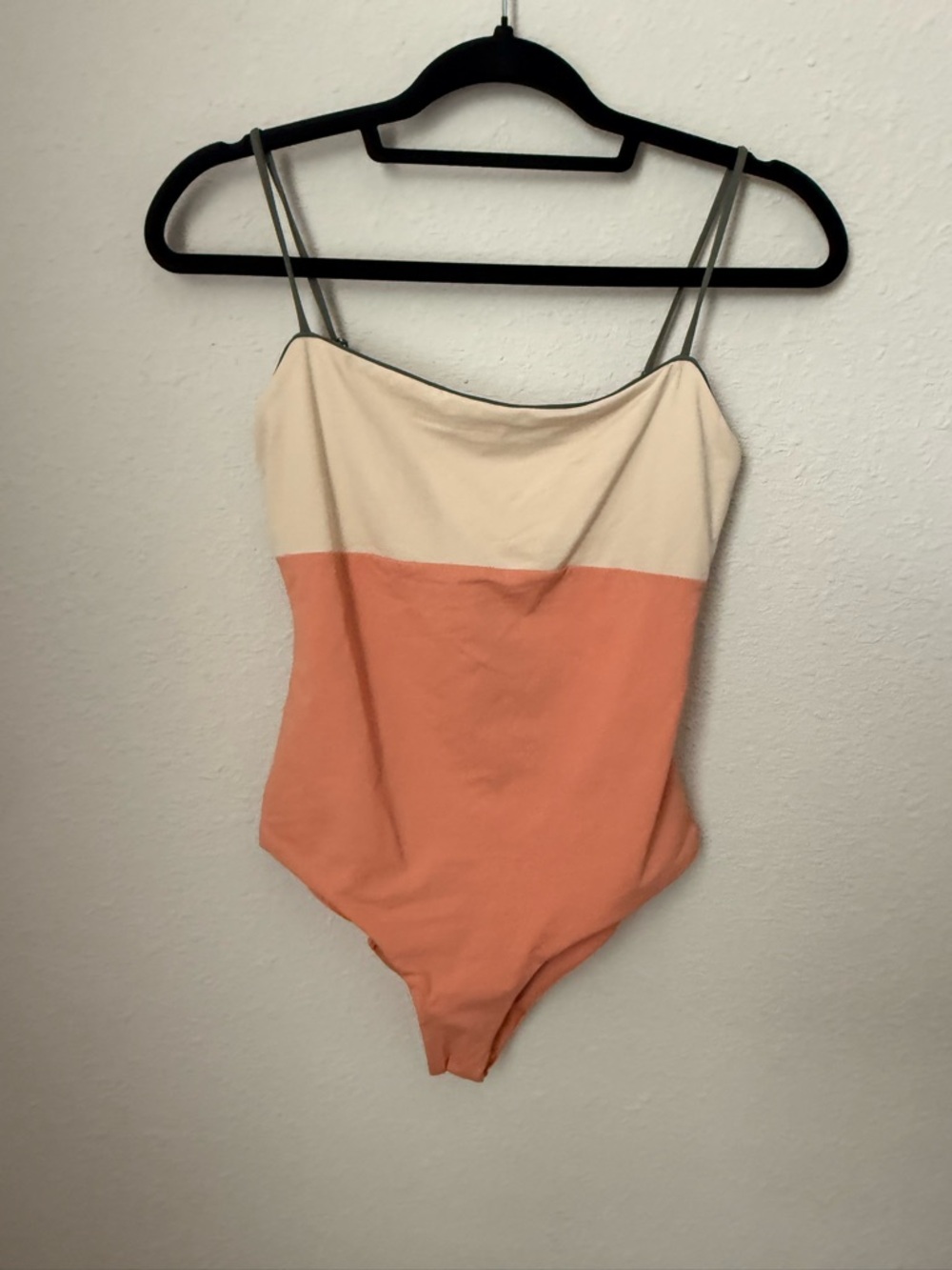 Tavik Cream & Peach Colorblock One-Piece Swimsuit